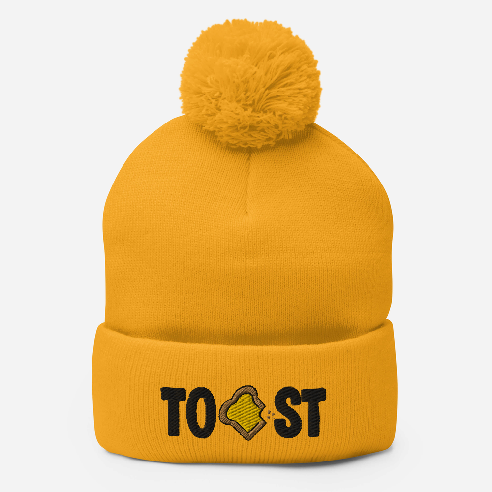 Pom-Pom Knit Cap - Butter Toast