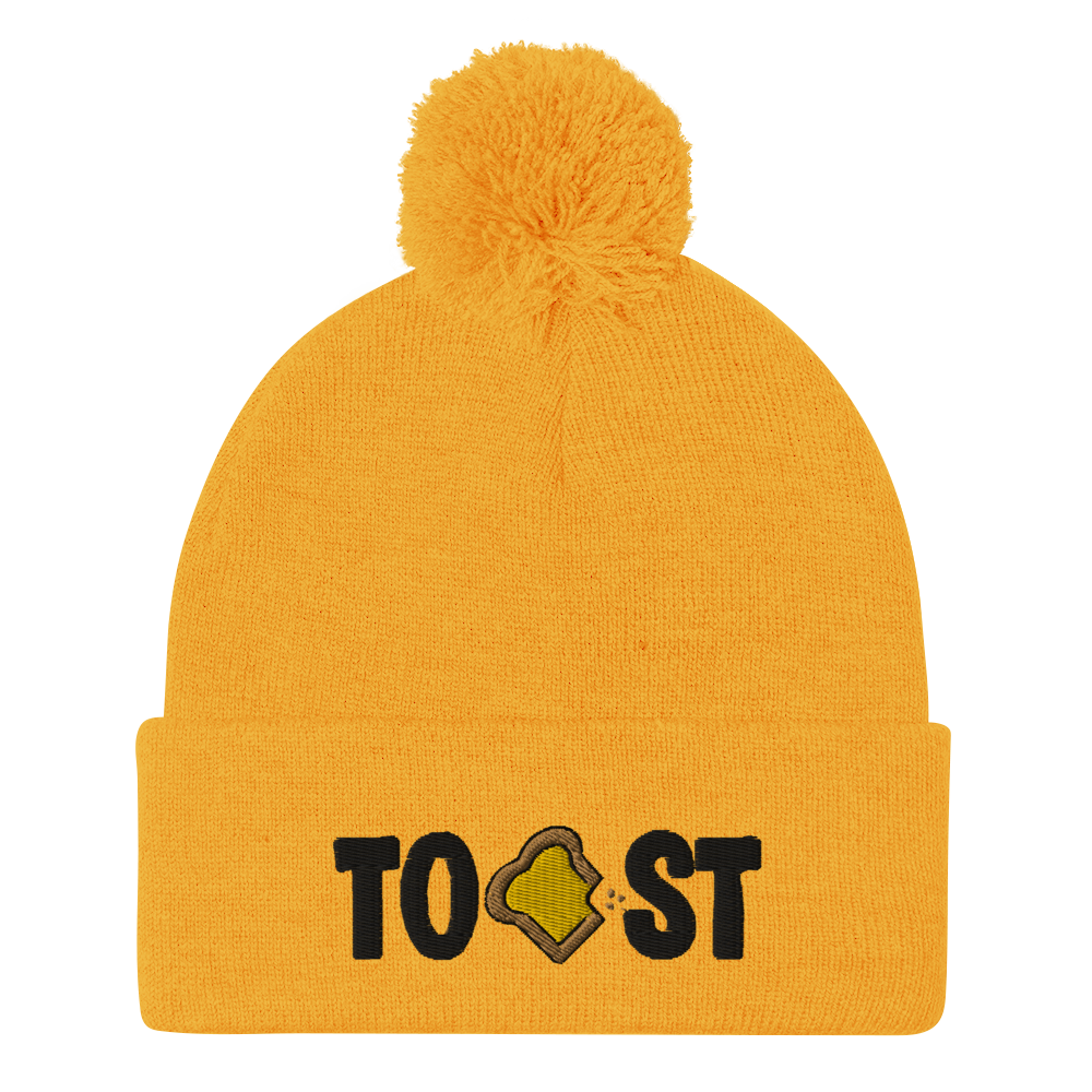 Pom-Pom Knit Cap - Butter Toast