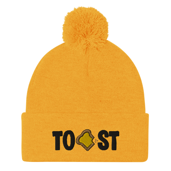 Pom-Pom Knit Cap - Butter Toast